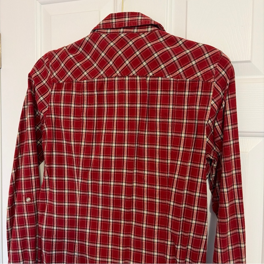 Eddie Bauer Red Flannel Button Up Women’s Size Small - Picture 6 of 6
